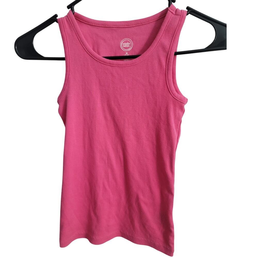 Wonder Nation Girls Youth Pink Sleeveless Scoop Neck Top Size M 10/12 - Picture 1 of 2